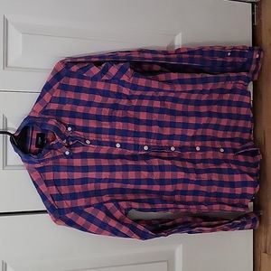 J.Crew pink/blue button up size small